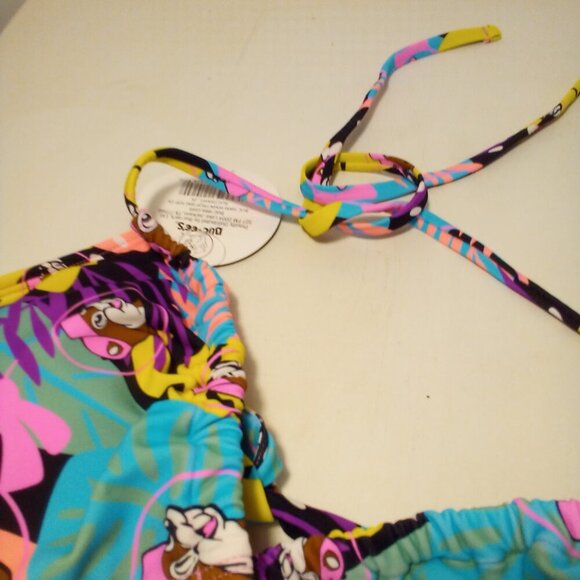 Buc-ee's Bikini Swim Top Women 2X Halter Tropical Colorful - Picture 6 of 11